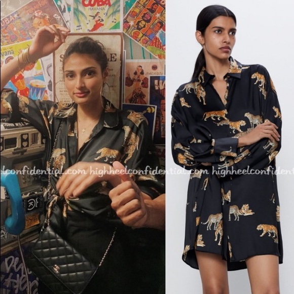 Zara tiger shirt dress Clearance
